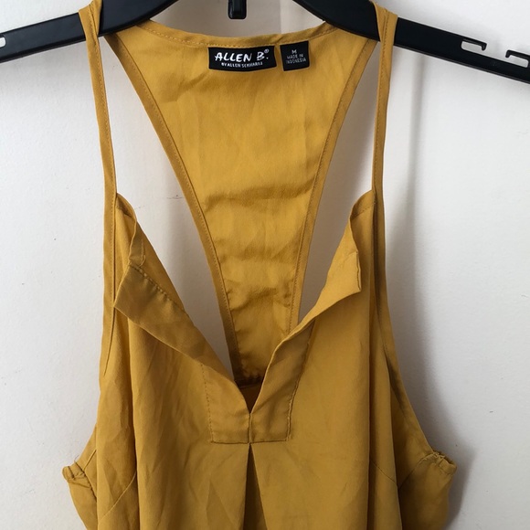 Mustard Yellow HALTER TOP Exposed Back SZ M - Picture 1 of 6
